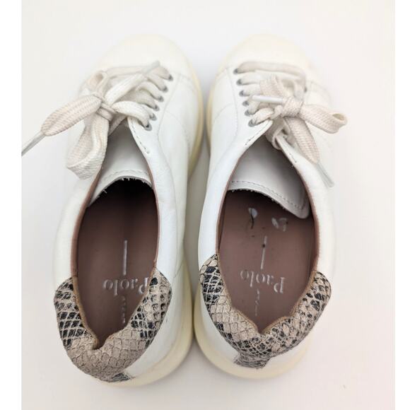 Linea Paolo Kelsey Platform Sneaker Women’s White Snakeskin Size US8.5M EU39 - Picture 6 of 11